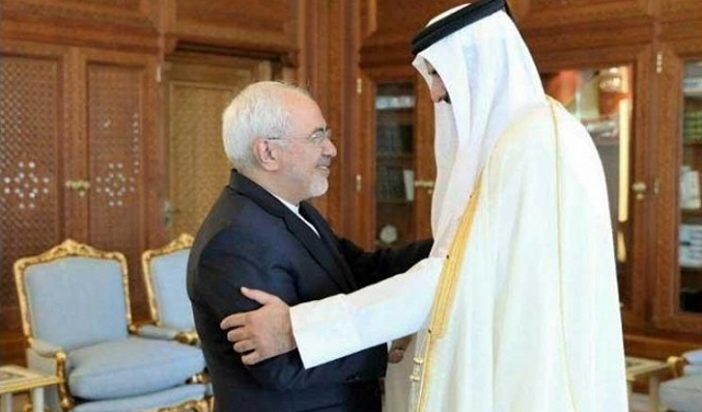 أمير قطر يستقبل وزير الخارجية الإيراني