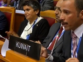 رئيس البرلمان الكويتي يهاجم الوفد الإسرائيلي في مؤتمر البرلمان الدولي