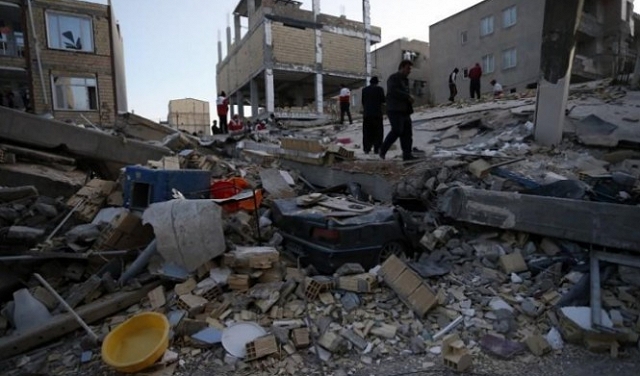 أثار الدمار جراء زلزال حلبجة