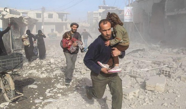 عشرات القتلى والجرحى بقصف طائرات سورية وروسية بالغوطة 