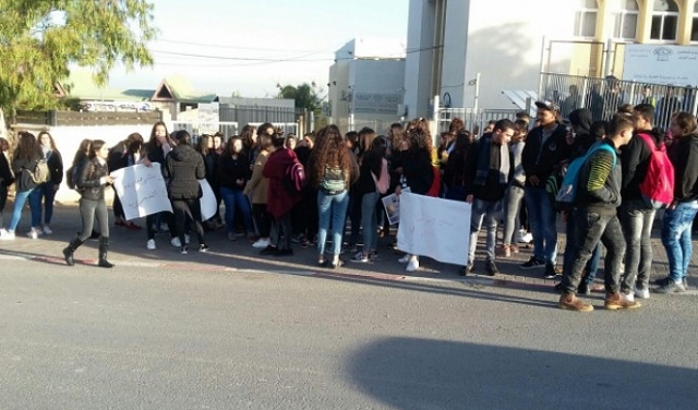 شفاعمرو: طلاب الثانوية البلدية يتظاهرون ضد ترامب