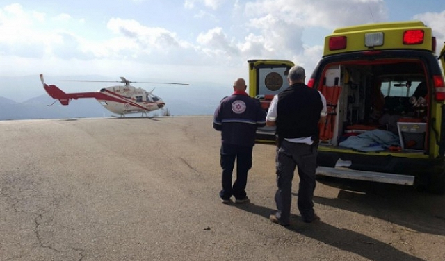 بيت جن: نقل عامل بمروحية طبية إثر إصابته الخطيرة