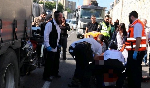 حيفا: إصابة خطيرة لسائق دراجة نارية في حادث طرق
