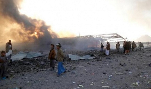 مقتل 14 مدنيا بغارات للتحالف شمال اليمن  