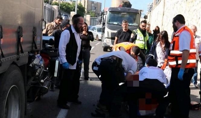 حيفا: إصابة سائق دراجة نارية في حادث طرق