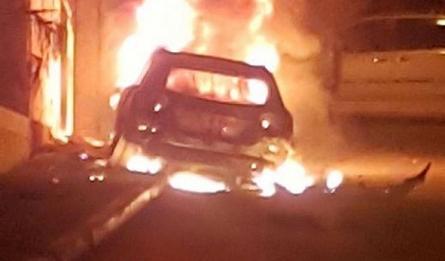 يافا: إضرام النار في سيارة