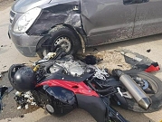كفر قرع: إصابة خطيرة لسائق دراجة نارية