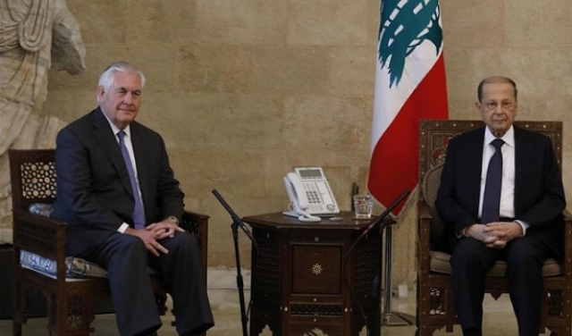 عون لتيلرسون: لبنان ملتزم بالهدوء على حدوده مع إسرائيل