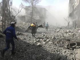 سورية: مقتل 45 مدنيا في الغوطة الشرقية بغارات جوية