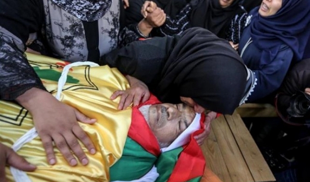 تشييع جثمان الشّهيد أبو جامع في قطاع غزّة