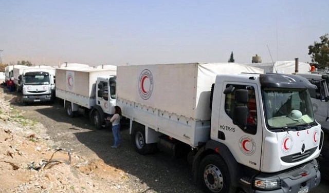 قافلة مساعدات تدخل الغوطة غدا الخميس