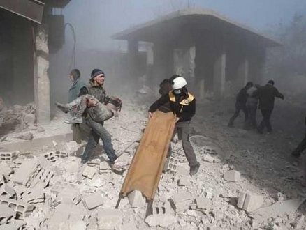 30 قتيلا مدنيا بقصف للنظام السوريّ والمعارضة تُسقط طائرة بالغوطة