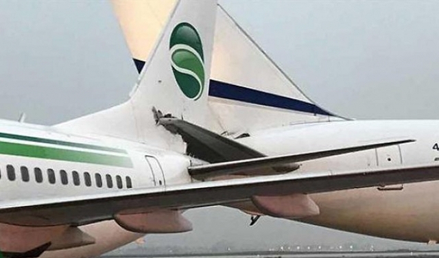 تصادم طائرتين في مطار اللد