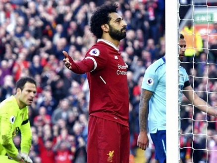 محمد صلاح يكسر رقم دروغبا ويلاحق كريستيانو