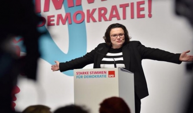 ألمانيا: أندريا ناليس أول امرأة تتولى رئاسة الحزب الاشتراكي الديمقراطي