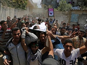 وصول جثمان الزميل الصحافي الشهيد أبو حسين إلى غزة