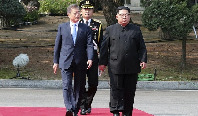 زعيما الكوريتين يلتقيان في قمة تاريخية