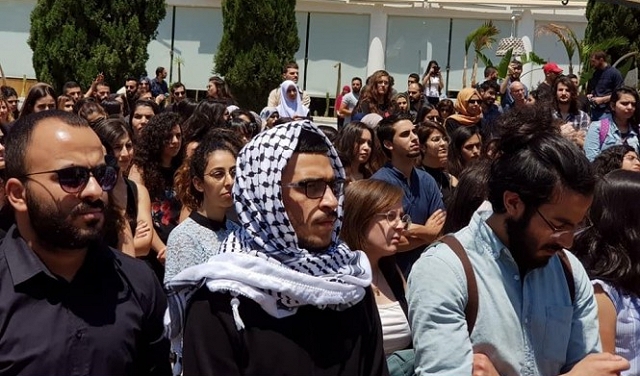 الطلاب العرب يحيون الذكرى السبعين للنكبة في جامعة تل أبيب