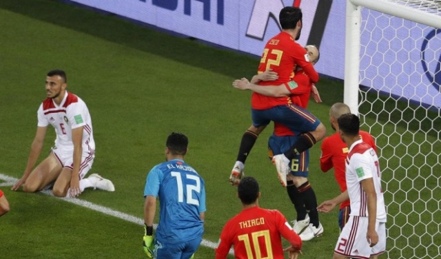 إسبانيا تتعادل أمام المغرب وتتأهل من صدارة مجموعتها