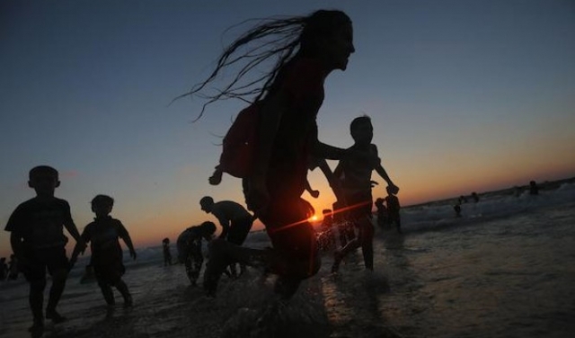 شاطئ غزة ينبض بالحياة