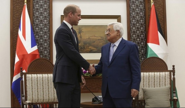 عباس يؤكد للأمير ويليام جديته للسلام مع إسرائيل