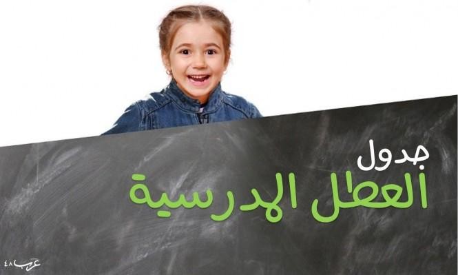 العودة إلى المدارس جدول العطل المدرسية للعام الدراسي 2018 2019 شباب ومجتمع عرب 48
