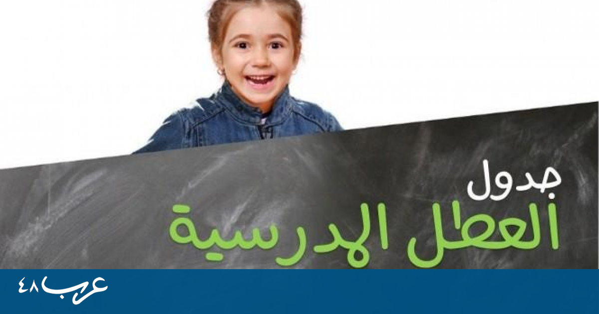 العودة إلى المدارس جدول العطل المدرسية للعام الدراسي 2018 2019 شباب ومجتمع عرب 48