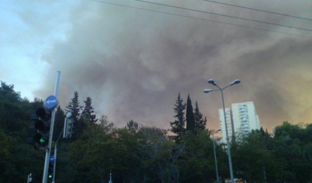 حيفا: اندلاع حريق بالسفوح الغربية لجبل الكرمل