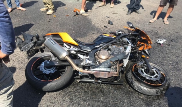 إصابة خطيرة بحادث دراجة نارية قرب وادي سلامة
