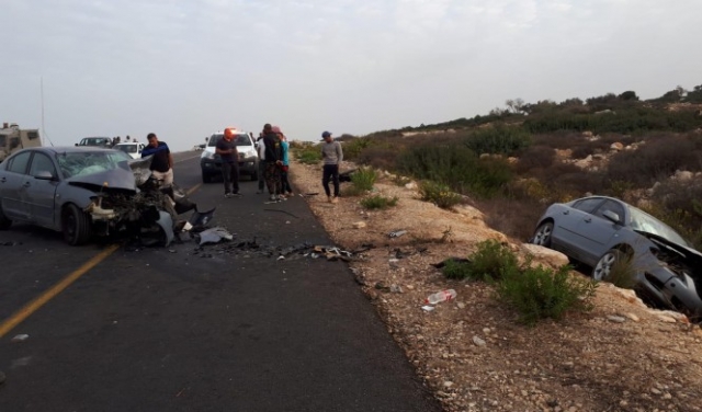 3 إصابات في حادث طرق قرب أم الريحان