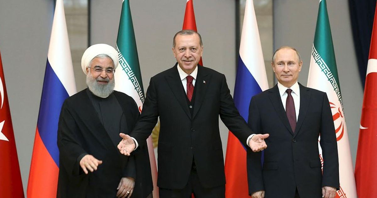 من قمة تركية إيرانية روسية حول سورية (أ ب)