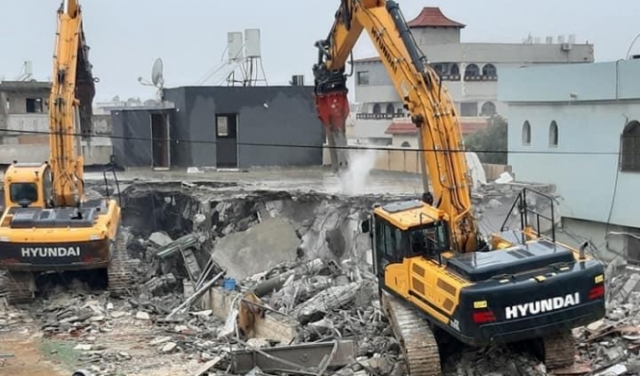 اللد: هدم منزل شاهر أبو زايد بحجة البناء غير المرخص