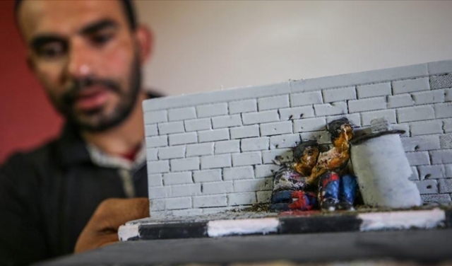 غزة: تحويل رصاص الاحتلال إلى قطع فنية 