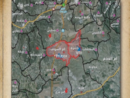 المركز العربي للتخطيط البديل ينشر خارطة عائدون لخبيزة وأم الشوف