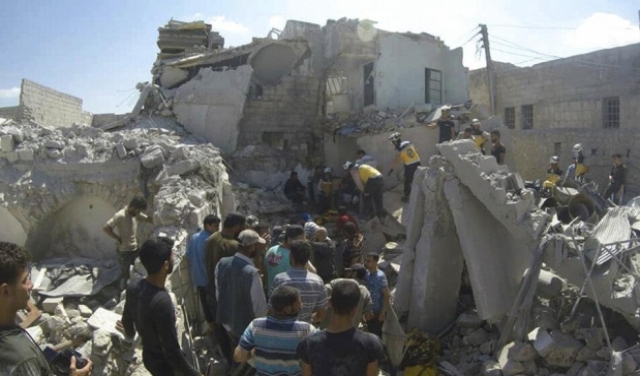 19 قتيلا في غارات روسية على سوق  بريف إدلب 