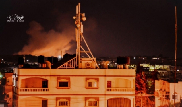 طيران الاحتلال يقصف في بيت لاهيا