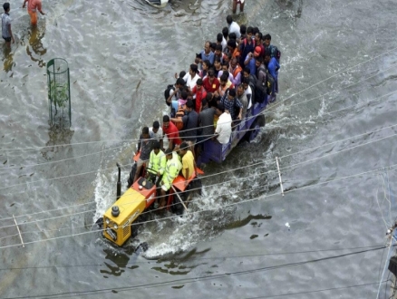 جانبٌ من فيضانات الهند