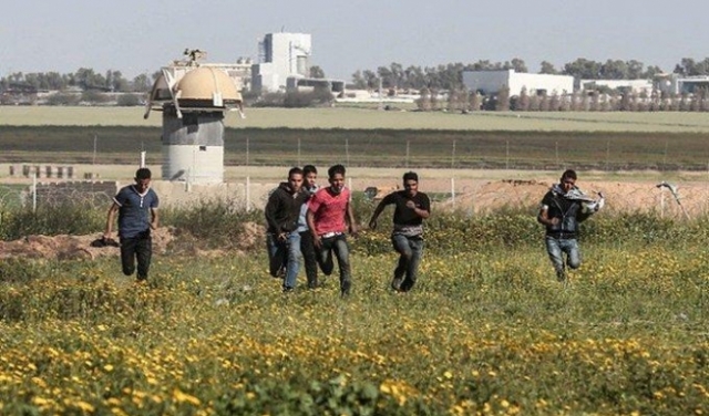  شبان يعبرون بوابة بسياج الاحتلال شرق خانيونس ويستولون على معدات عسكرية 
