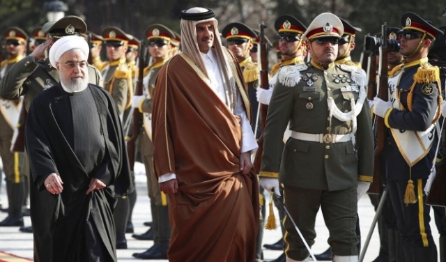 أمير قطر في طهران لبحث خفض التصعيد بالمنطقة