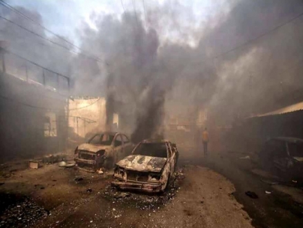 غزة: تشييع جثامين ضحايا حريق النصيرات