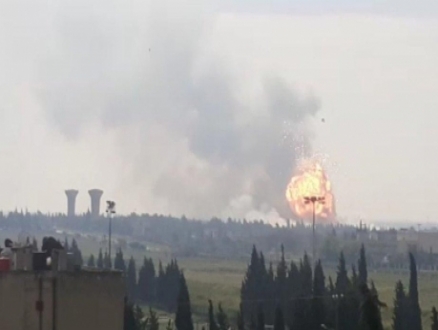 انفجار ضخم في قاعدة عسكرية سورية قرب حمص