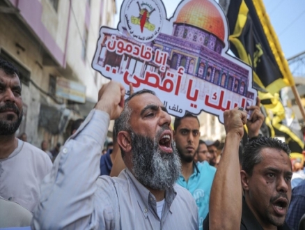 غزة: مسيرة رافضة لممارسات الاحتلال في القدس