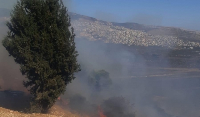 دير حنا: إخلاء منازل إثر حريق ضخم