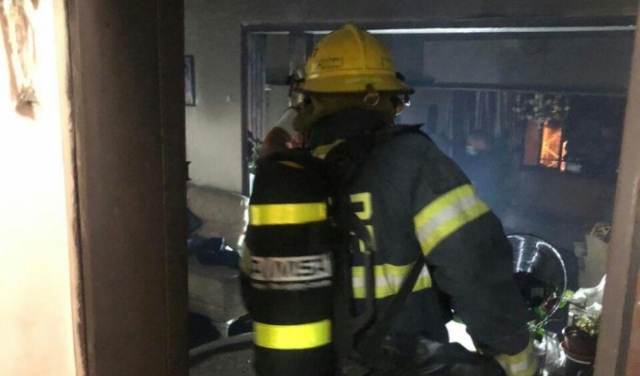 الشيخ دنون: إصابة في حريق ببناية سكنية