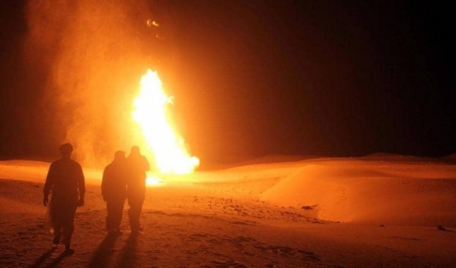 انفجار في خط أنابيب الغاز بين مصر وإسرائيل