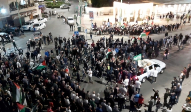 نصرة للقدس والأقصى: مظاهرة في كفر كنا وإضاءة شعلة العودة بالناصرة
