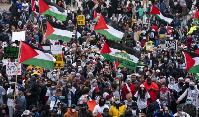 واشنطن: المئات في مظاهرة تندد بالاحتلال الإسرائيلي