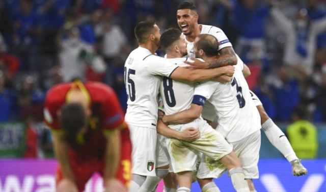 يورو 2020: إيطاليا تهزم بلجيكا وتتأهل لملاقاة إسبانيا