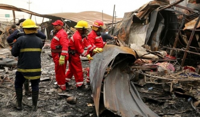 العراق: متظاهرون يطالبون بكشف نتائج تحقيق حريق مشفى 