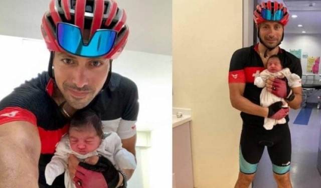 طبيب لبناني يلحق بعملية ولادة على دراجته الهوائية 
